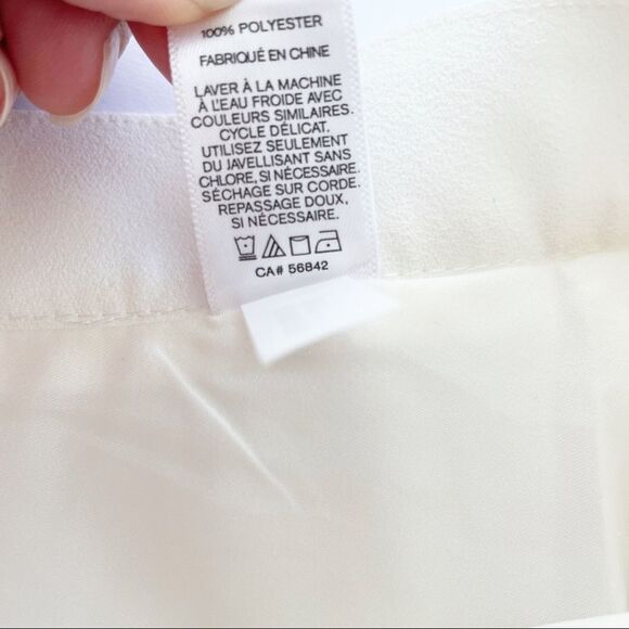 Express Lined Mini Skirt In Off White Size 4 - Picture 6 of 6